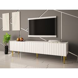 Tumba pentru TV Mirjan24 Brimono/Arcos 180 (White/White Gloss) Thumb