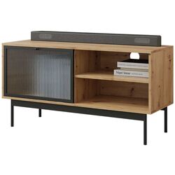 Tumba pentru TV Mirjan24 Brulpin/Bartise 1K1P (Artisan Oak/Black) Thumb