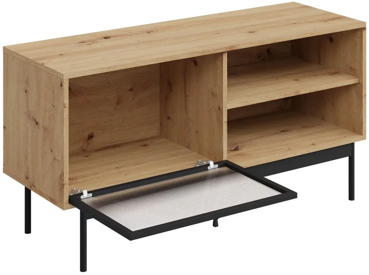 Tumba pentru TV Mirjan24 Brulpin/Bartise 1K1P (Artisan Oak/Black) - 4