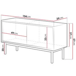 Тумба РТВ Mirjan24 Bruno/Basic 104 (Jackson Hickory/Graphite) Thumb