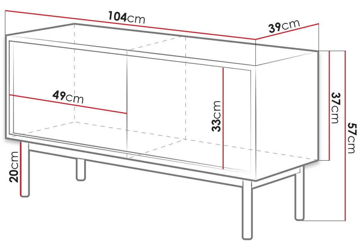 Тумба РТВ Mirjan24 Bruno/Basic 104 (Jackson Hickory/Graphite) - 3