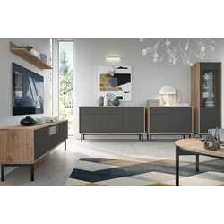 Тумба РТВ Mirjan24 Bruno/Basic 104 (Jackson Hickory/Graphite) Thumb