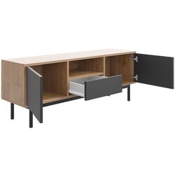 Тумба РТВ Mirjan24 Bruno/Basic 154 (Jackson Hickory/Graphite) Thumb