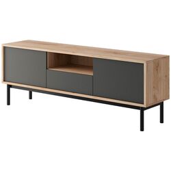 Тумба РТВ Mirjan24 Bruno/Basic 154 (Jackson Hickory/Graphite)