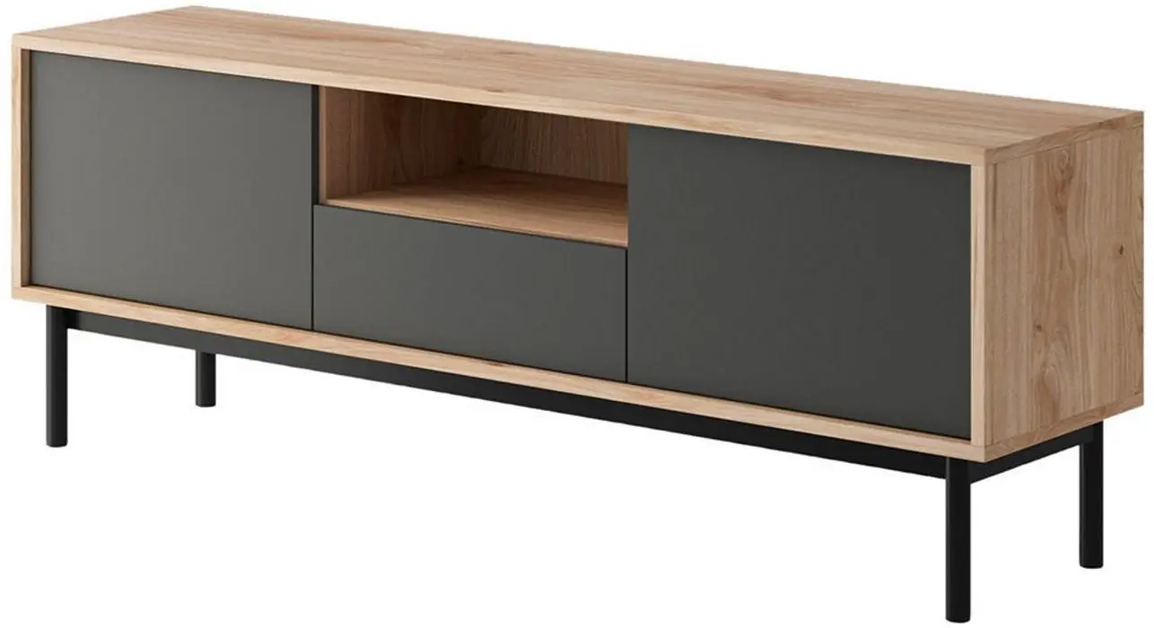 Тумба РТВ Mirjan24 Bruno/Basic 154 (Jackson Hickory/Graphite)