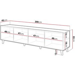 Тумба РТВ Mirjan24 Ceramoe/Bari (Black) Thumb