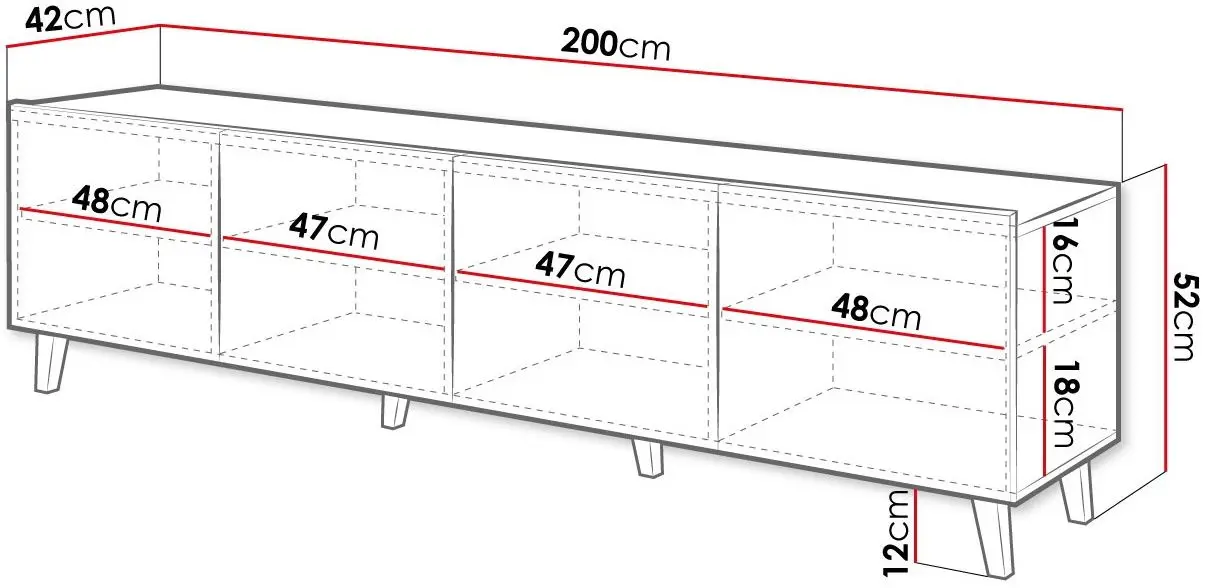 Тумба РТВ Mirjan24 Ceramoe/Bari (White) - 2