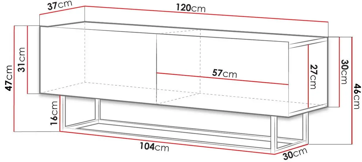 Тумба РТВ Mirjan24 Claude/Enjoy 120 (Artisan Oak) - 3