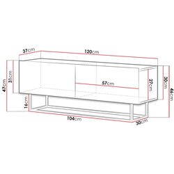 Тумба РТВ Mirjan24 Claude/Enjoy 120 (Graphite) Thumb