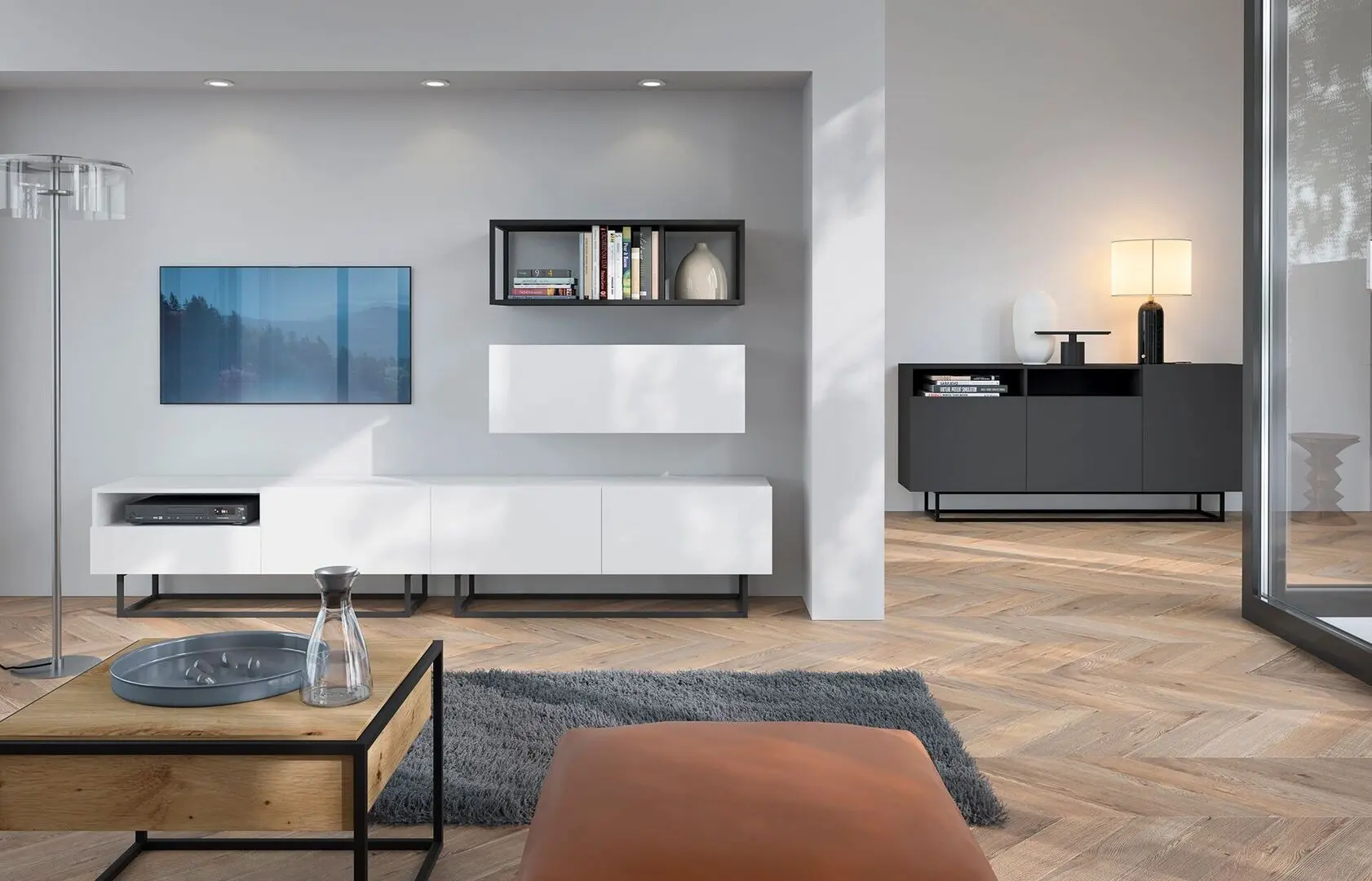 Тумба РТВ Mirjan24 Claude/Enjoy 120 (White) - 5