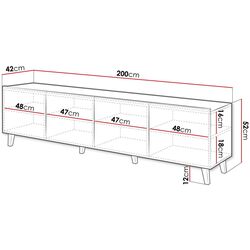 Tumba pentru TV Mirjan24 Deziko/Asti (Black) Thumb
