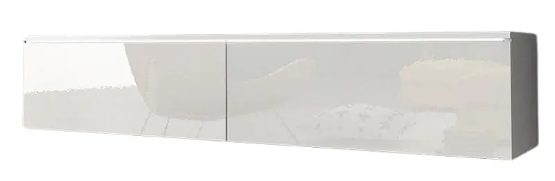 Tumba pentru TV Mirjan24 Dlone/Cabinet D 140 (White Gloss/White)