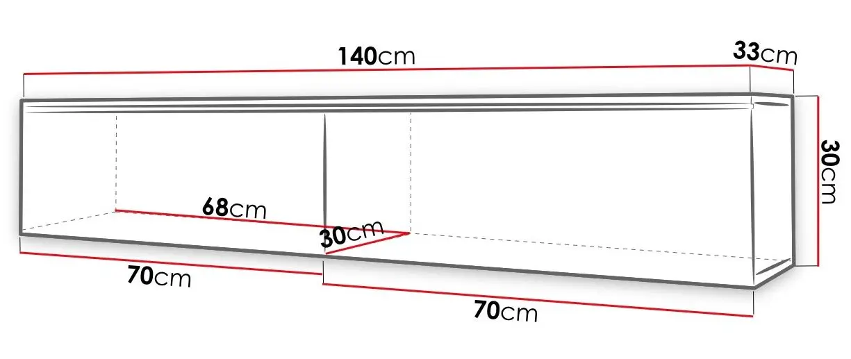 Tumba pentru TV Mirjan24 Dlone/Cabinet D 140 (White Gloss/Wotan Oak) - 4