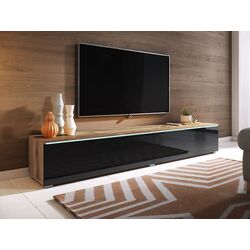 Tumba pentru TV Mirjan24 Dlone/Cabinet D 180 (Black Gloss/Wotan Oak) Thumb