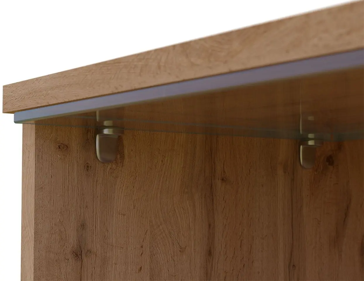 Tumba pentru TV Mirjan24 Dlone/D 140 cu iluminare LED (Black Gloss/Wotan Oak) - 5