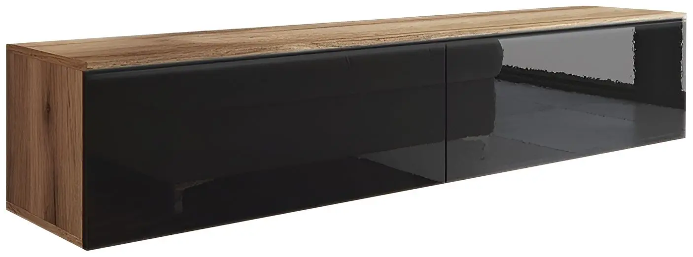 Тумба РТВ Mirjan24 Dlone/D 140 (Wotan Oak/Black Gloss) - 4