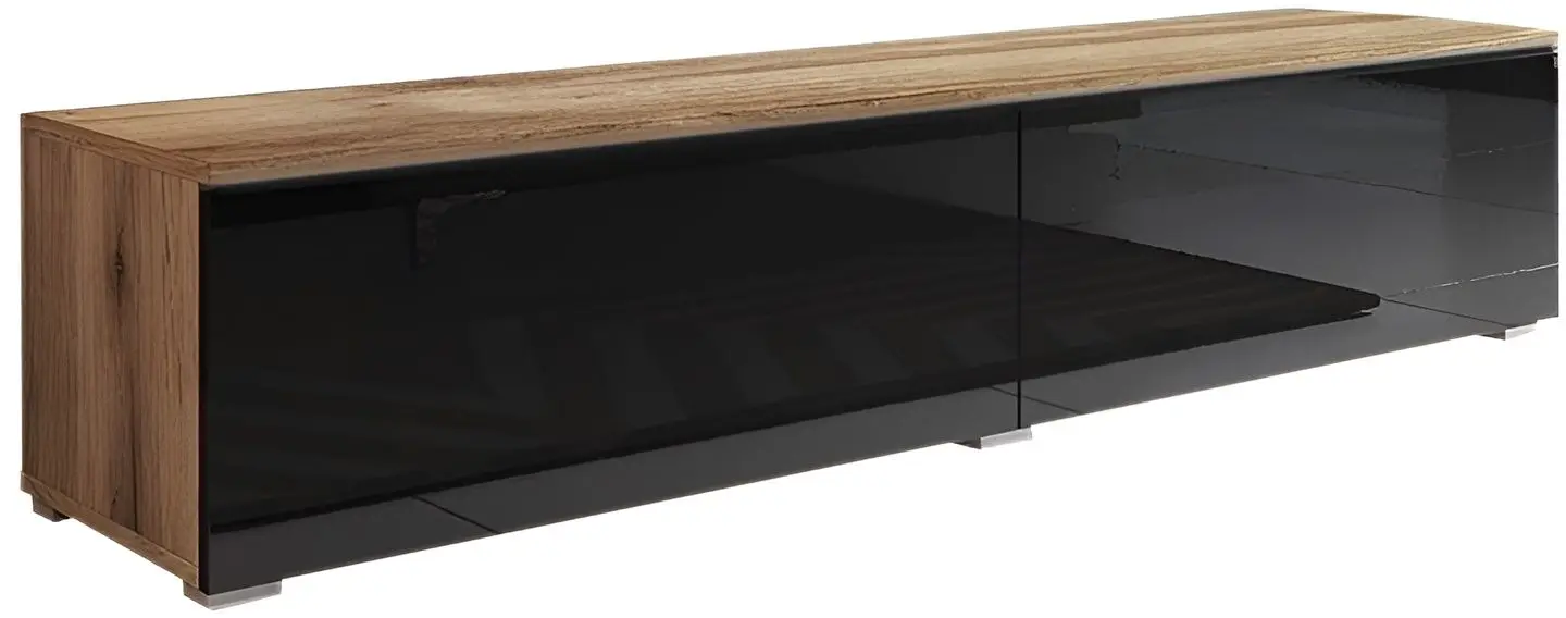 Тумба РТВ Mirjan24 Dlone/D 140 (Wotan Oak/Black Gloss) - 3