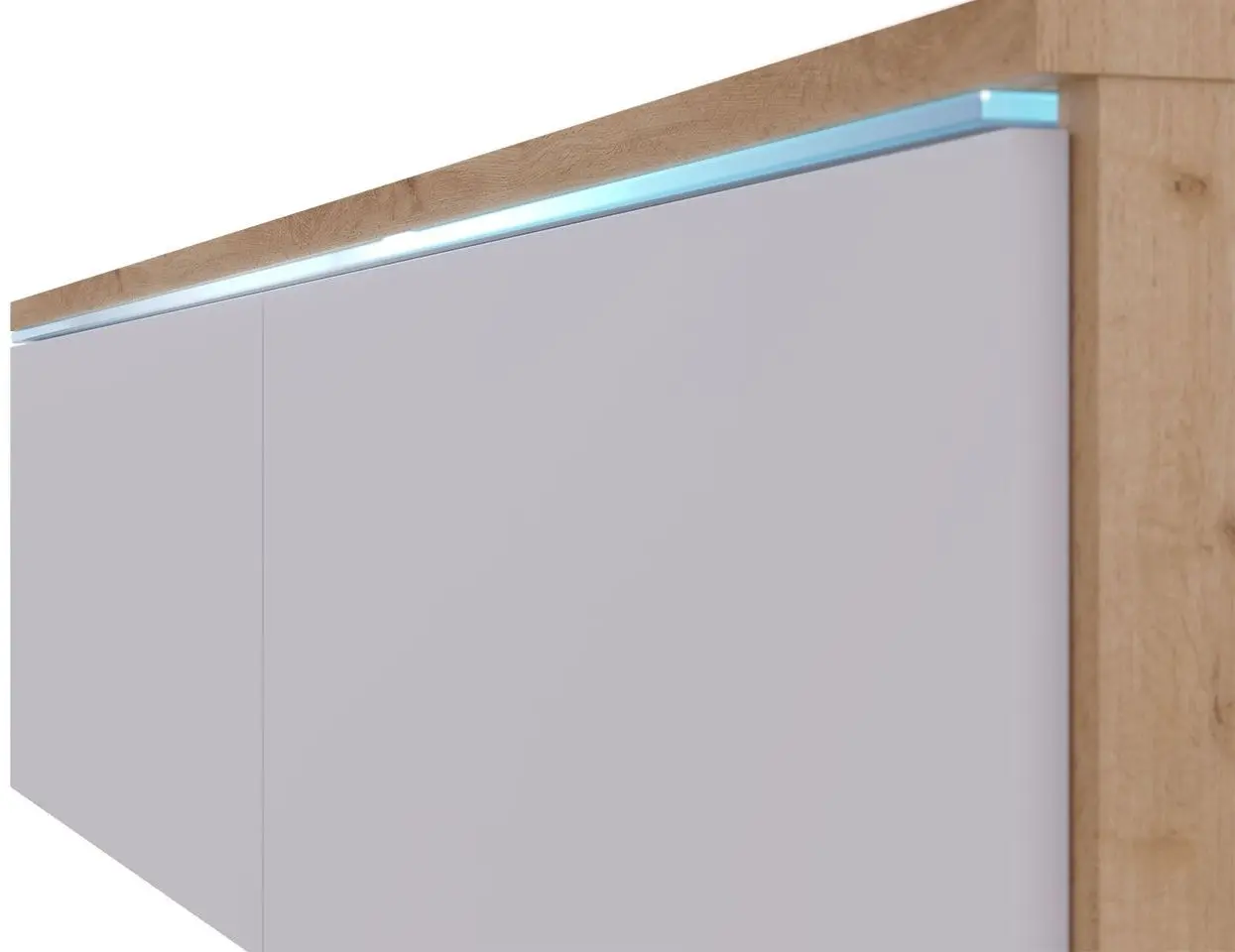 Tumba pentru TV Mirjan24 Dlone/D 180 cu iluminare LED (Gray Gloss/White) - 5