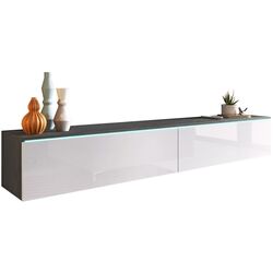 Тумба РТВ Mirjan24 Dlone/D 180 c LED подсветкой (White Gloss/Matera) Thumb