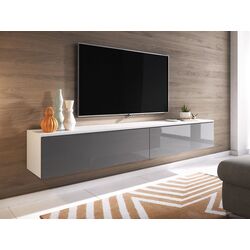 Тумба РТВ Mirjan24 Dlone/D 180 (Gray Gloss/White)