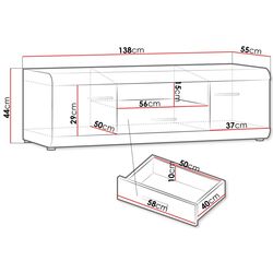 Tumba pentru TV Mirjan24 Emma/Link LI04 140 (Sonoma Oak) Thumb