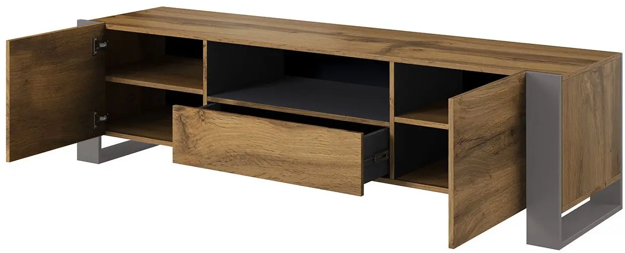 Тумба РТВ Mirjan24 Empire/Wood (Wotan Oak/Anthracite) - 2