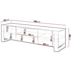 Тумба РТВ Mirjan24 Empire/Wood (Wotan Oak/Anthracite) Thumb