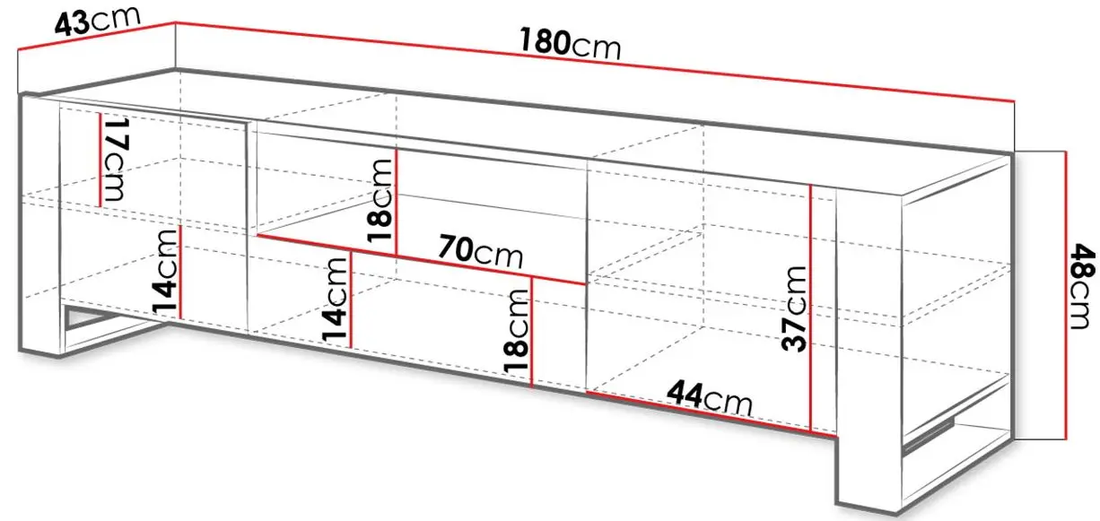 Тумба РТВ Mirjan24 Empire/Wood (Wotan Oak/Anthracite) - 4
