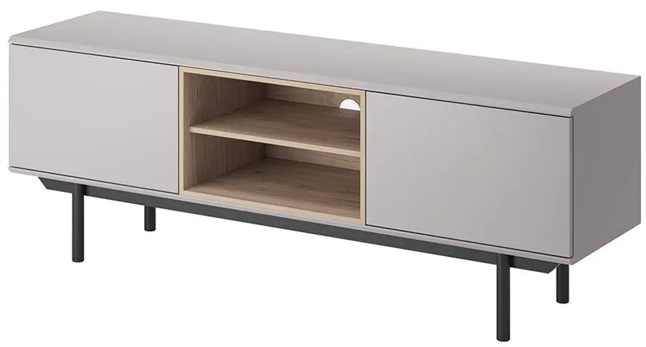 Tumba pentru TV Mirjan24 Francisco/Inox 150 (Gray/Jackson Hickory)