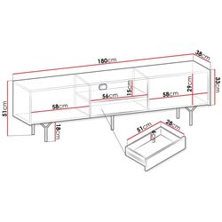 Тумба РТВ Mirjan24 Frelton FERTV180/Raven (Black Graphite) Thumb