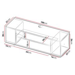 Тумба РТВ Mirjan24 Fusbo/Tezor (White) Thumb