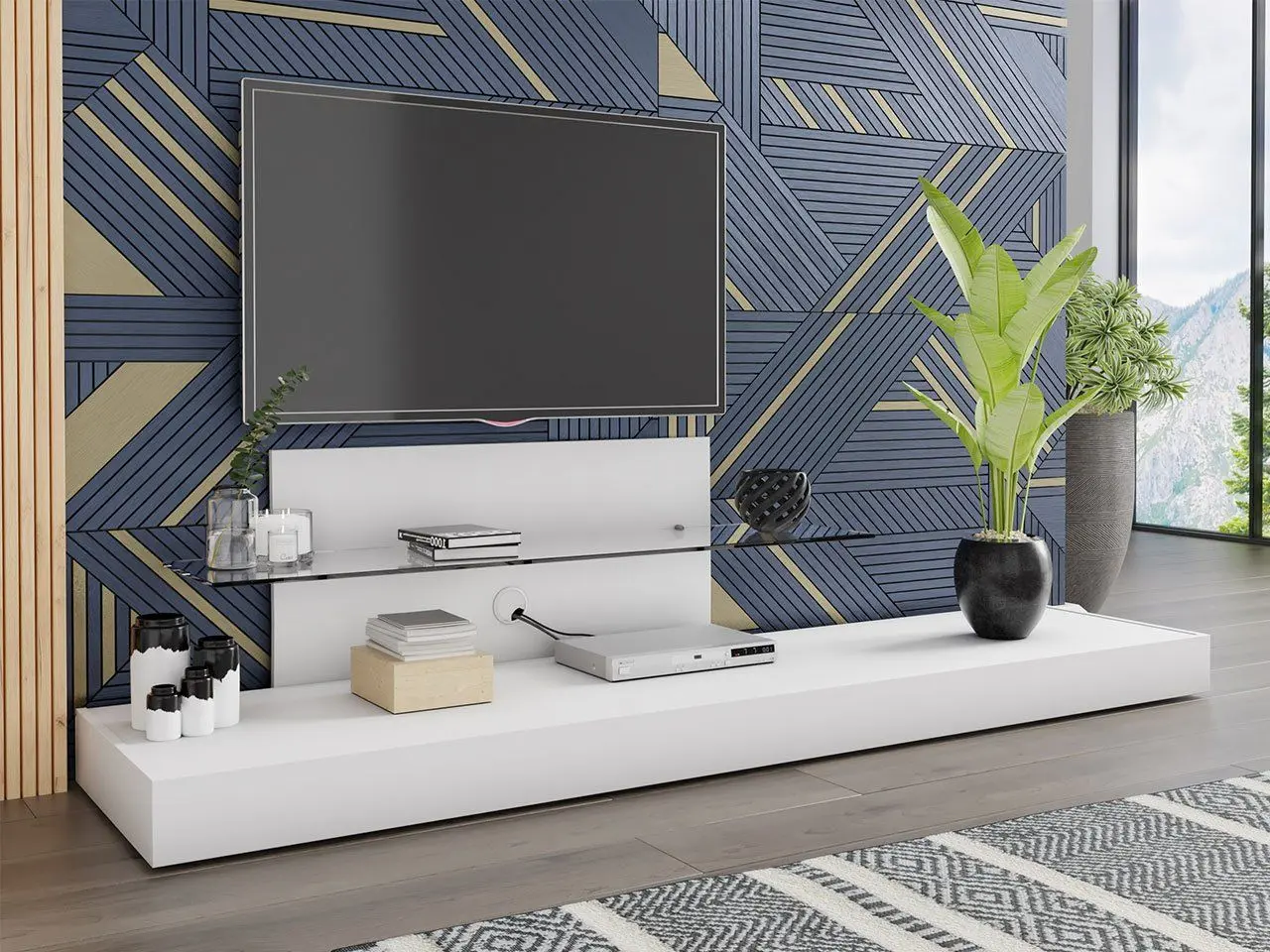 Tumba pentru TV Mirjan24 Geneba/Ewanom (White) - 2