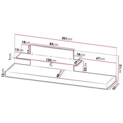 Tumba pentru TV Mirjan24 Geneba/Ewanom (White) Thumb