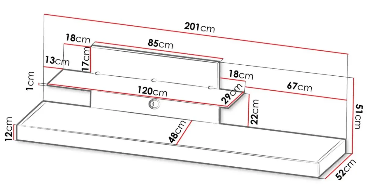 Tumba pentru TV Mirjan24 Geneba/Ewanom (White) - 3