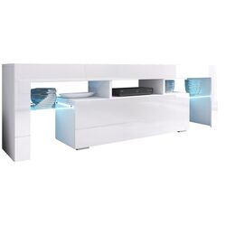 Тумба РТВ Mirjan24 Gordo/Toro 138 LED (White/White Gloss)