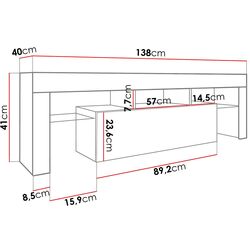 Тумба РТВ Mirjan24 Gordo/Toro 138 LED (Wotan Oak/Anthracite) Thumb