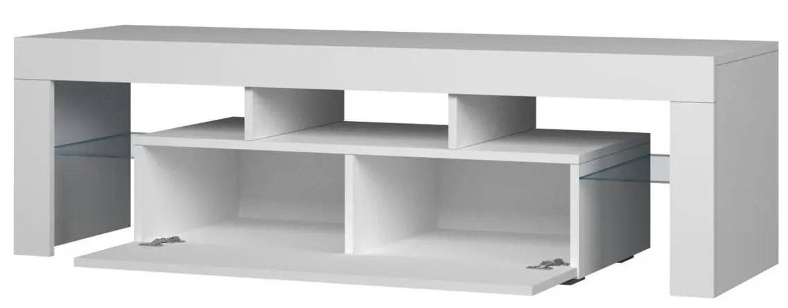 Tumba pentru TV Mirjan24 Gordo/Toro 138 (White/White Gloss) - 4