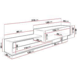 Tumba pentru TV Mirjan24 Karisom/Soniro (Wotan Oak/Black) Thumb