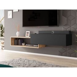 Tumba pentru TV Mirjan24 Karisom/Soniro (Wotan Oak/Black) Thumb