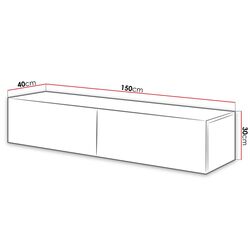 Tumba pentru TV Mirjan24 Koda/Slide 150 (White Gloss/White) Thumb