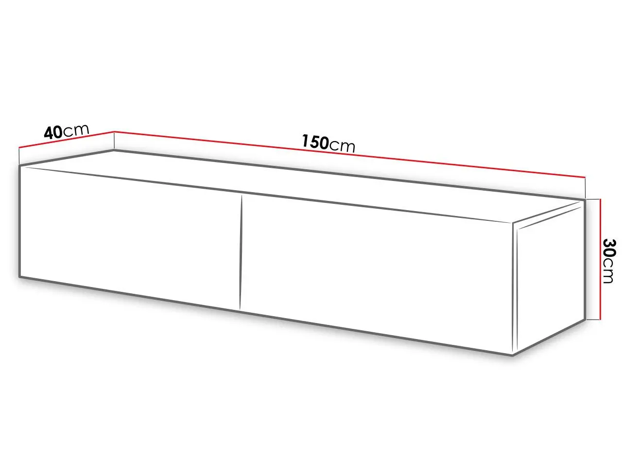 Tumba pentru TV Mirjan24 Koda/Slide 150 (White Gloss/White) - 3