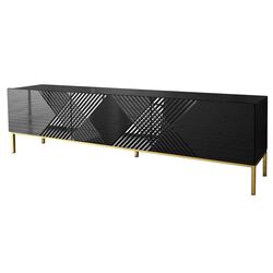 Tumba pentru TV Mirjan24 Madrielle 190/Exito 190 (Black/Black Gloss)