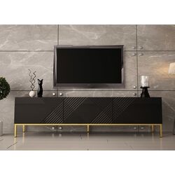 Tumba pentru TV Mirjan24 Madrielle 190/Exito 190 (Black/Black Gloss) Thumb