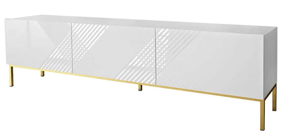 Tumba pentru TV Mirjan24 Madrielle 190/Exito 190 (White/White Gloss)