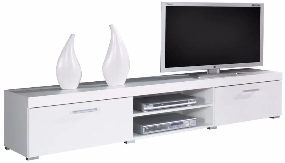 Tumba pentru TV Mirjan24 Mamba/Samba 8 (White/White Gloss)
