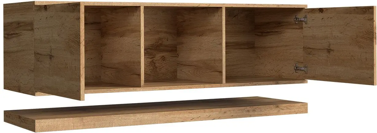 Тумба РТВ Mirjan24 Manitoba/Wizz (White/White Gloss) - 3