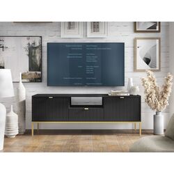 Тумба РТВ Mirjan24 Mijano MRTV154/Nova 154 (Black/Gold)