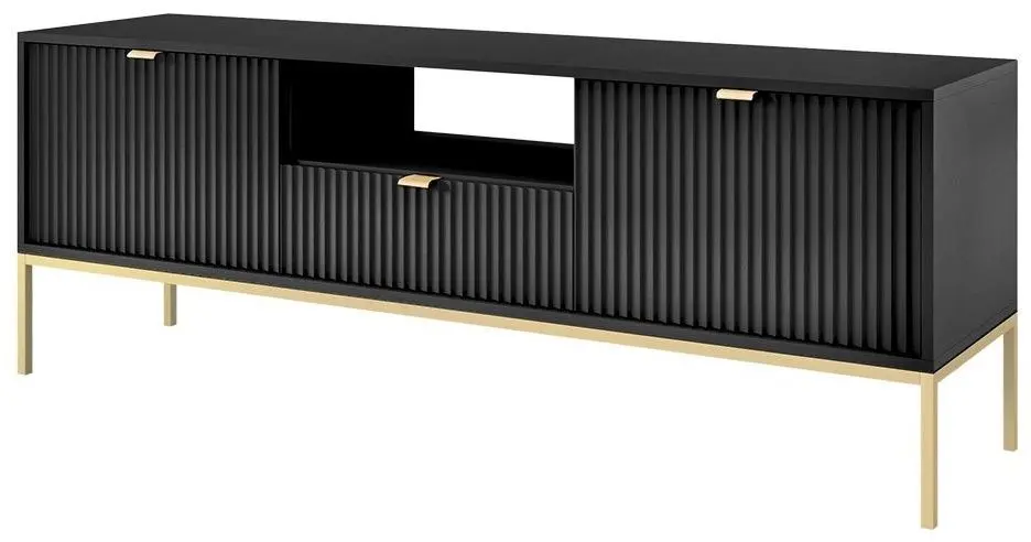 Тумба РТВ Mirjan24 Mijano MRTV154/Nova 154 (Black/Gold) - 4