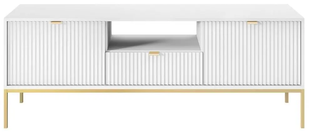 Тумба РТВ Mirjan24 Mijano MRTV154/Nova 154 (White/Gold) - 3