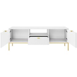 Тумба РТВ Mirjan24 Mijano MRTV154/Nova 154 (White/Gold) Thumb
